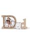 Wooden Picture Frame for Dad - Rustic Tabletop Frame for 3.5x3.5 inch Photo