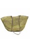 Large Size Picnic and Beach Bag Yellow-Black Straw Beach Bag Jute Bag Hand and Shoulder Bag - 2