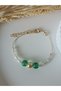 Women's Bracelet Gold Emerald Green Pearl Beads Gift New Year Mother's Day Valentine's Day Gift - 5