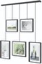 Exhibit Picture Frame Gallery Set Adjustable Collage Display for 5 Photos, Black