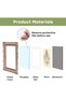 Pink Gold Vintage 5x7 Picture Frame with Mat for 4x6, Tabletop or Wall - 6