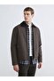 Southblue Brown Standard Fit Velvet Collar Men's Coat