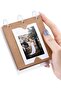 Mini Photo Album for Instax Mini (2x3) – 20 Kraft Pages, Acrylic Display Frame, Tan