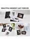 2x3 Photo Frame, 6 Pack Mini Plastic Picture Frame (Black + White) - 6