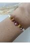 Brown Natural Stone Crystal Women's Bracelet Pearl Gift New Year Mother's Valentine's Day Gift - 3