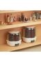 Grain Food Storage Dispenser, 22lbs, 6-Compartment, 360° Rotating (Green & Clear) - 6