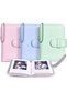 For Instax Mini Photo Album 2x3 Inch, Portable Film Storage Book with Keychain (Pink/Green/Blue)
