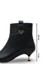 Women's Black Pointed Toe 5 cm Heeled Stylish Ankle Boots—Elegant, Comfortable, Suitable for Everyday-Classic Combinations - 6