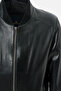 Wm251 Men's Jumbo Slim-Fit Genuine Leather Coat Black Skin - 2