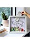 Travel Ticket Memory Keepsake Shadow Box - 12 x 12 in (White) - 4