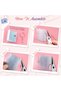 10 Pack 2-Inch Mini Keychain Photo Albums (Transparent, Blue, Pink, Purple, White) - 5