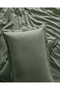 Crep Double 100% Cotton Plain Duvet Cover Set - Green - 6