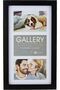 4x6 3-Opening Matted Collage Picture Frame - Displays Three 4x6 Pictures - Black