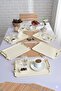 6-Piece Acrylic Coffee Serving Tray 25x17cm Cream