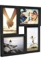 4-Opening Matted Collage Frame, Displays Four 4x6 Pictures, Black, 4 Count - 2