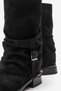 Black Modern Buckle Detailed Suede Women's Bottie - 3