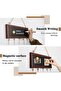 Wood Photo Board with 30 Clips, Hanging Photo Display with Adjustable Twines and Blackboard - 2