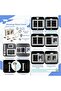 Rotating Photo Frame for Polaroid Instant Photos (Holds 12-24) Black & White Tabletop - 2