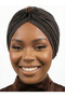 Crystal Tulle Lined Brown Ready-To-Wear Turban Hijab Evening Dress Bonnet Medical Suitable