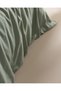 Crep Single 100% Cotton Plain Duvet Cover Set - Green - 4