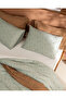 Afrodille Single 100% Cotton Ranforce Printed Duvet Cover Set - Mint Green - 4