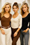 Women's 3-Pack Black-Brown-Cream U-Neck Bodycon Long Sleeve Blouse - 6