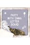 Rustic Vintage Wood Grey Felt Letter Board - Changeable Message Board (Grey)