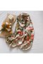 Luxury Voile Silk Shawl Hijab Foulard Scarf Shawl Floral Pattern 90 X 180