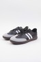 Women's Black Gray White Striped Lightweight Comfortable Sole Sneaker Faux Leather Sports Shoes - 6