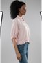 Elastic Short Shirt with Lace-Up Sleeves - 3