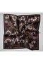 Viscose Velora Scarf Plum-Dried Rose-Petrol Blue Patterned Non-Slip Textured Durable 90X90 - 7