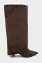Jerry Bitter Brown Suede Women's Leggings Detailed Women's Boots
