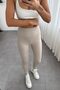 Shilsee Women's High Waist Tummy Control Leggings Stone