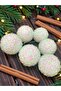 Christmas Tree Pine Tree Ornament White Color Sequin Glitter Model 6 Pieces 6 cm Christmas Ball - 5