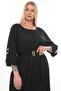Buckle Belt and Button Detail on Side and Sleeve Dress Ets7249 - 3