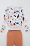 Baby Boy Hospital Release 5-Piece Dinosaur Kingdom Set 0-3 Months, White - 3