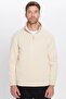 Unisex 3-Pack Green-Ecru-Navy Blue Relax Fit Cotton Half-Zip Mock Neck Sweatshirt - 3