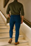 Men's High Waist Premium Slim Fit Navy Blue Jeans - 6