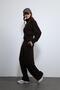 Brown Wide-Leg Striped Tracksuit Set - 3