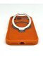 Luxury Faux Leather MagSafe Phone Case with Magnetic Ring Stand - iPhone 17 Pro Cover - 6
