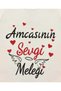 Unisex Baby Cream Uncle's Angel of Love Written Bodysuit with Snap Fasteners - 2