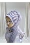 Accessories Included Light Gray Stretch Fabric Fabric Single-Piece Model Practical Shawl Ready-Made Turban Ready-Made Veil Ready-Made Shawl