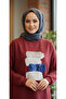 The most beautiful version of burgundy a quality sequined ribbed tunic - 2