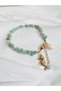 Steel Natural Stone Sea Horse Bracelet