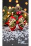 New Year's Crown, New Year's Brooch with Red and Santa Claus Penguin Pattern - 2