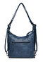 Barcelona Daily Medium Size Zipper Detailed Multi-Pocket Women's Shoulder and Backpack Navy Blue - 2