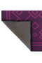 Mosso Purple Themed Geometric Motifs Patterned Woven Base Vintage Decorative Carpet Mosso1753 - 4