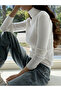 Unisex White Cotton Turtleneck Camisole Slimfit Turtleneck Sweater - 4