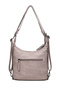 Barcelona Daily Medium Size Zipper Detailed Multi-Pocket Women's Shoulder and Backpack Powder - 2