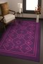 Mosso Purple Themed Geometric Motifs Patterned Woven Base Vintage Decorative Carpet Mosso1753 - 2